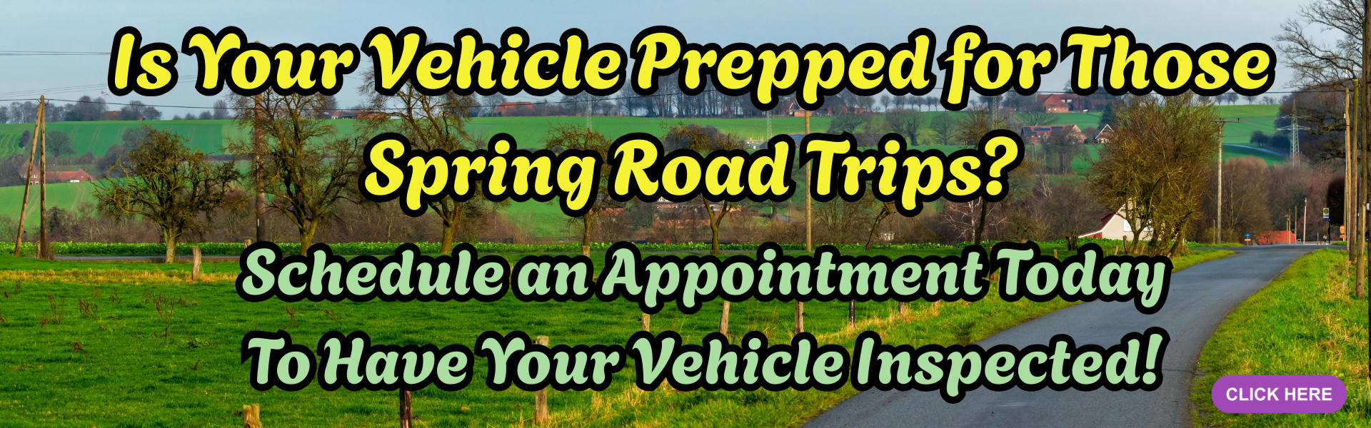 Spring Vehicle Maint. banner March 2026